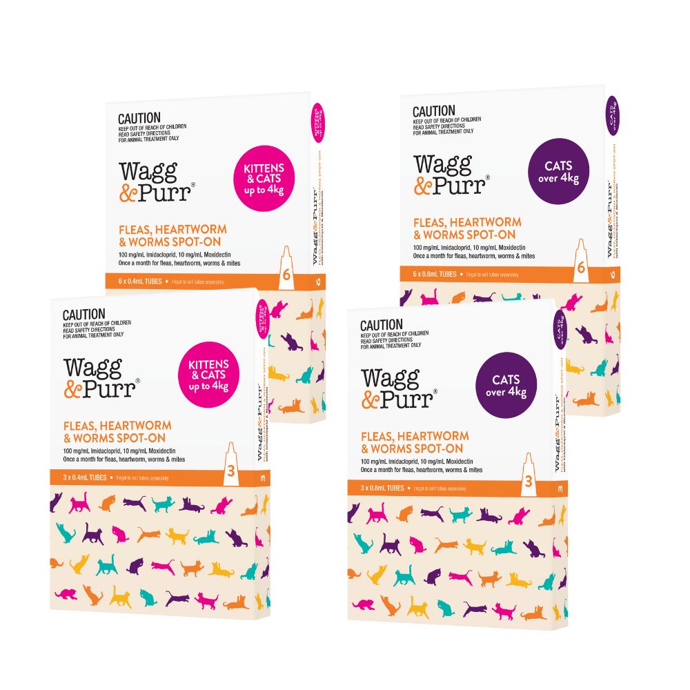 Wagg & Purr® Imidacloprid Moxidectin Spot On Cats pack images