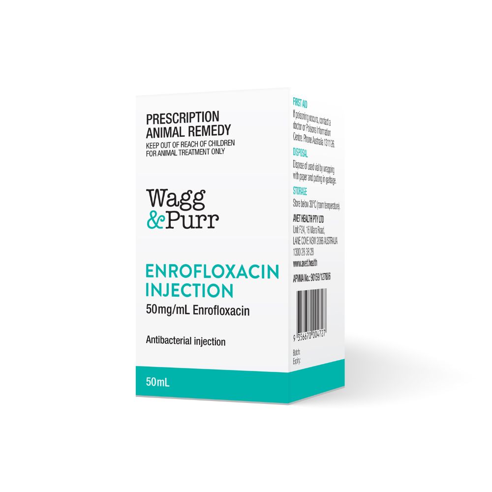 Wagg&Purr Enrofloxacin Injection Pack image Side